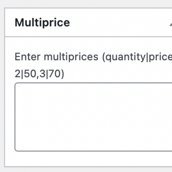 Woo Multiple Quantity Prices